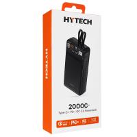 Hytech H220 20000mAh HSC22.5W PD20W+QC3.0 18W Siyah LCD Şeffaf Taşınabilir Pil Şarj Cihazı Powerbank - 1